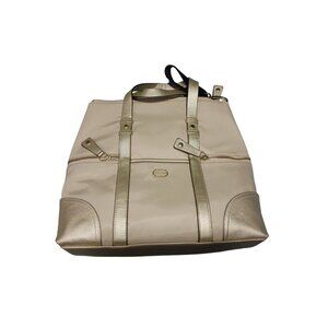 KATE LANDRY Beige Leather Studded Hobo Satchel Handbag Shoulder Bag Purse